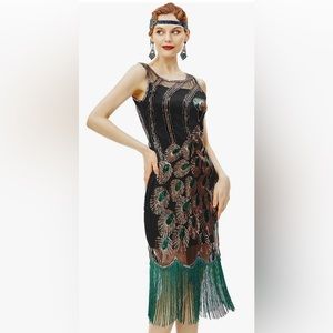 Babeyond Peacock Flapper Dress